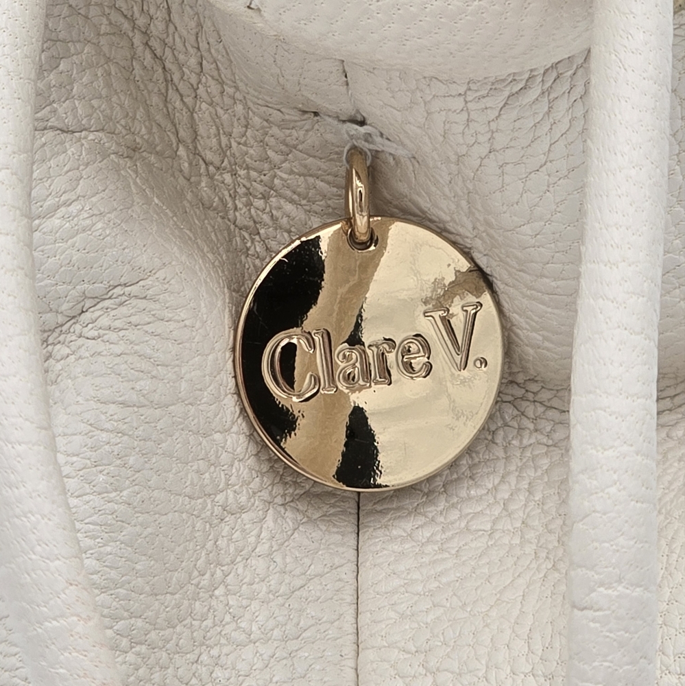 Clare V. White Leather Bag